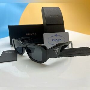 Prada Black Sunglasses — PR 17WS Grey Lense